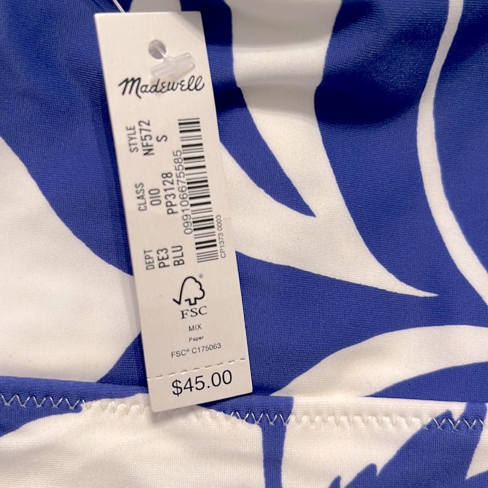 NEW MADEWELL- High-Cut Cheeky Bikini Bottom match with any White bikini top - Picture 5 of 6